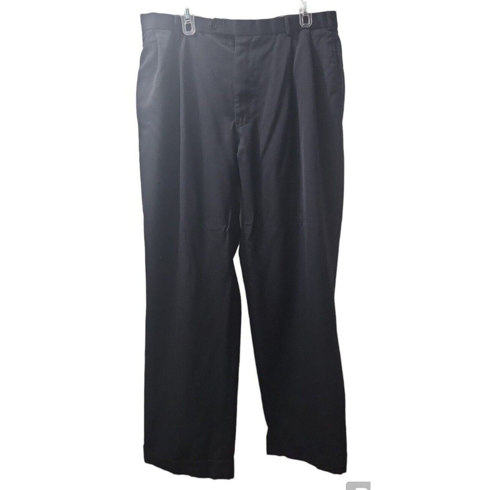 346 Brooks Brothers Dress Pants Relaxed Fit Work Career Interview Black‎  40x30